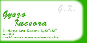 gyozo kucsora business card
